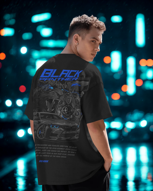 Black Panther X-Drive” Oversized Tee