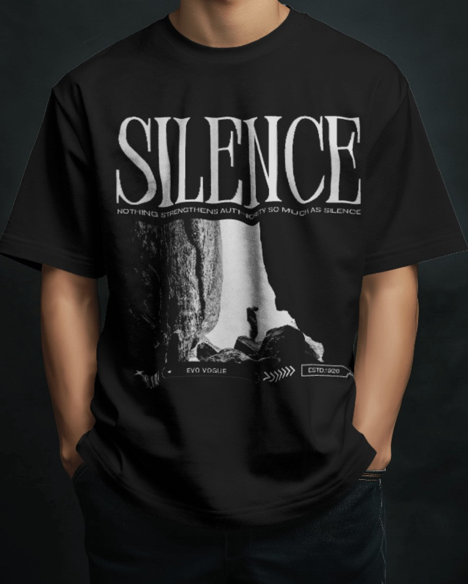 Silence – Oversized Minimalist T-Shirt
