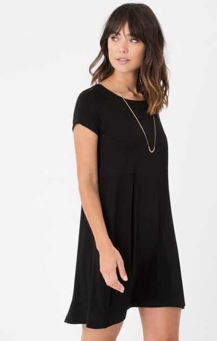 Women's Long Top T-Shirt Dress with Pockets – Evo Vogue