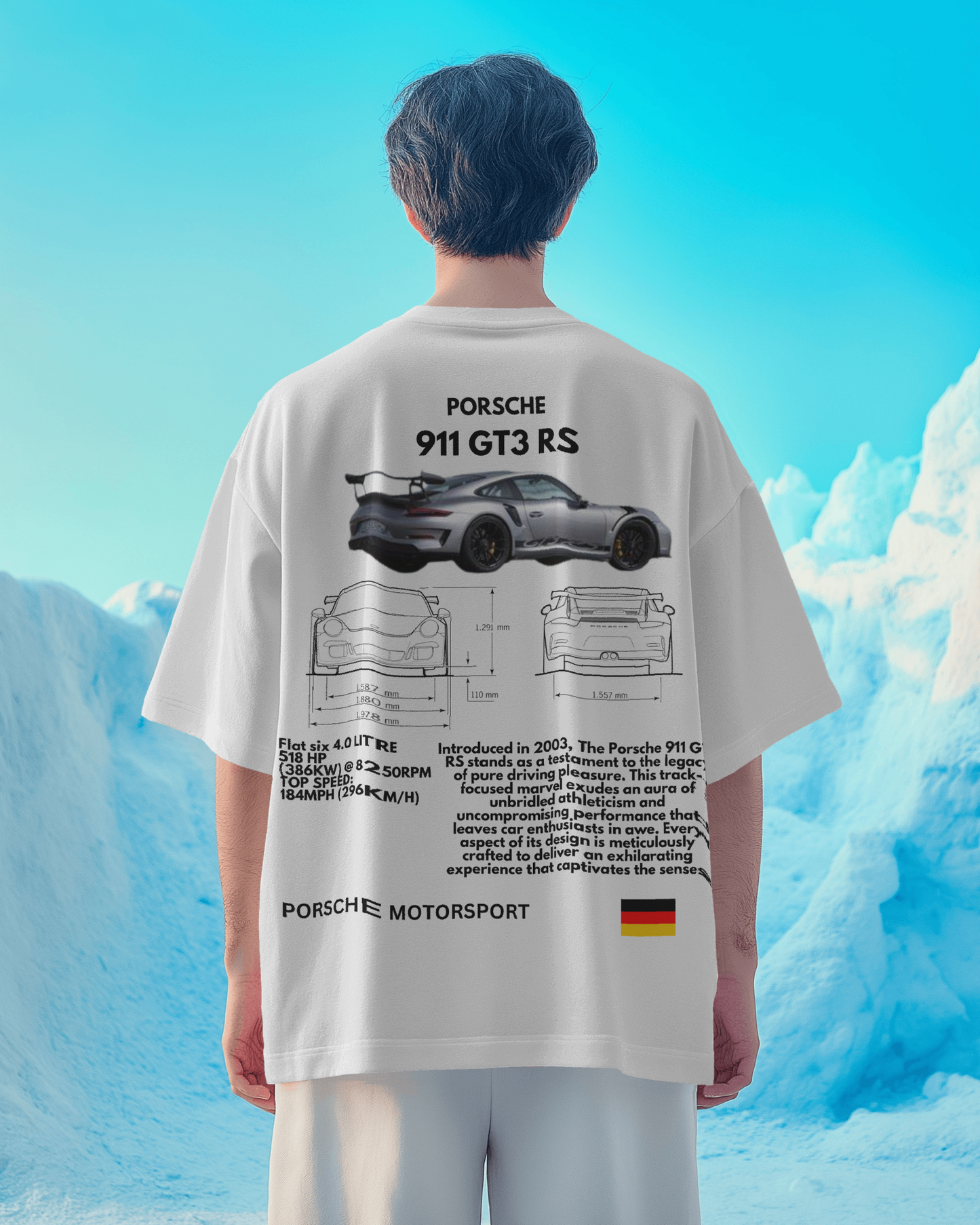 "Porsche 911 GT3 RS" Oversized T-Shirt