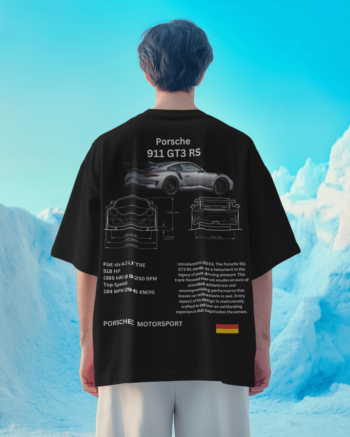 "Porsche 911 GT3 RS" Oversized T-Shirt
