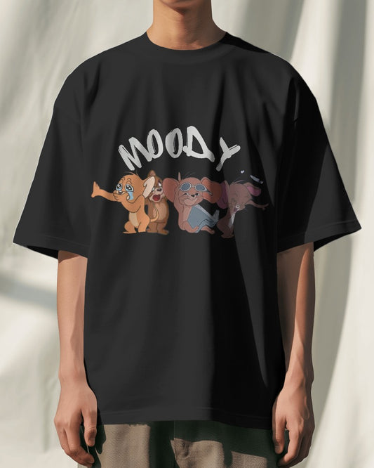 Express Your Mood: "Moody Jerry" Oversized T-Shirt