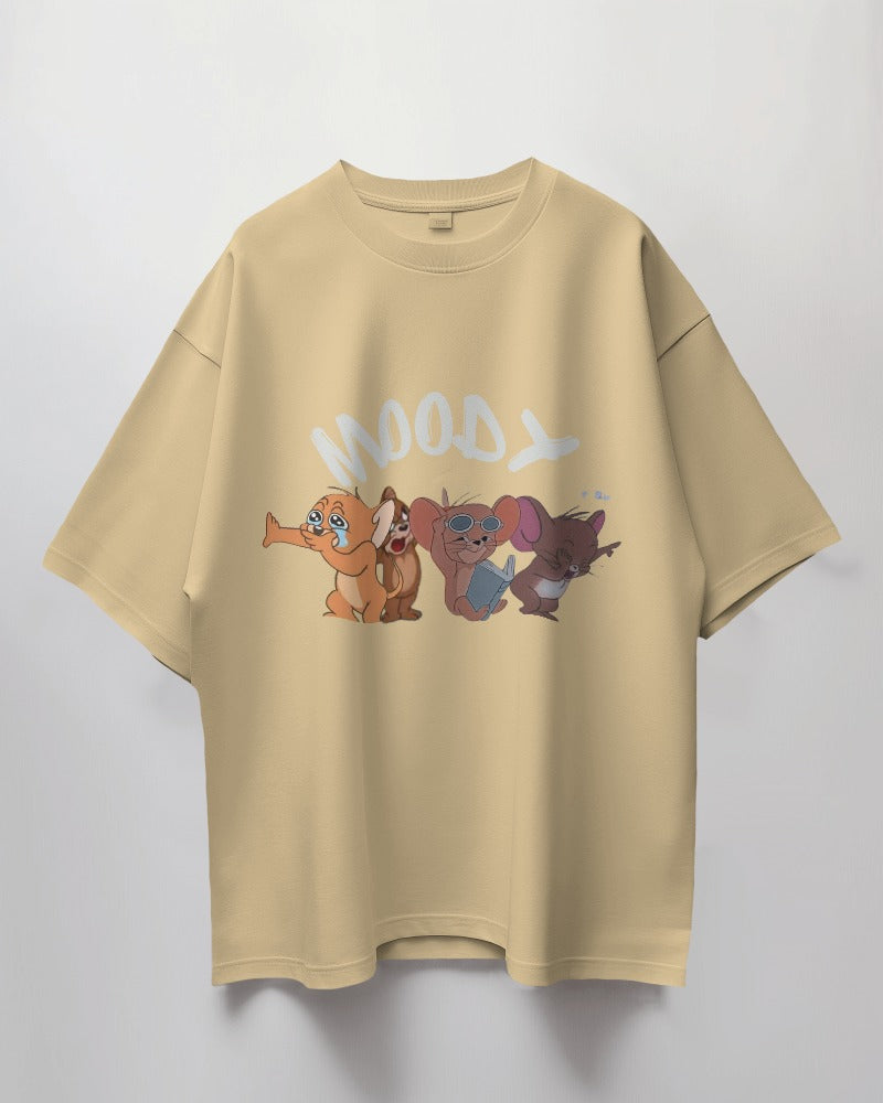 Express Your Mood: "Moody Jerry" Oversized T-Shirt