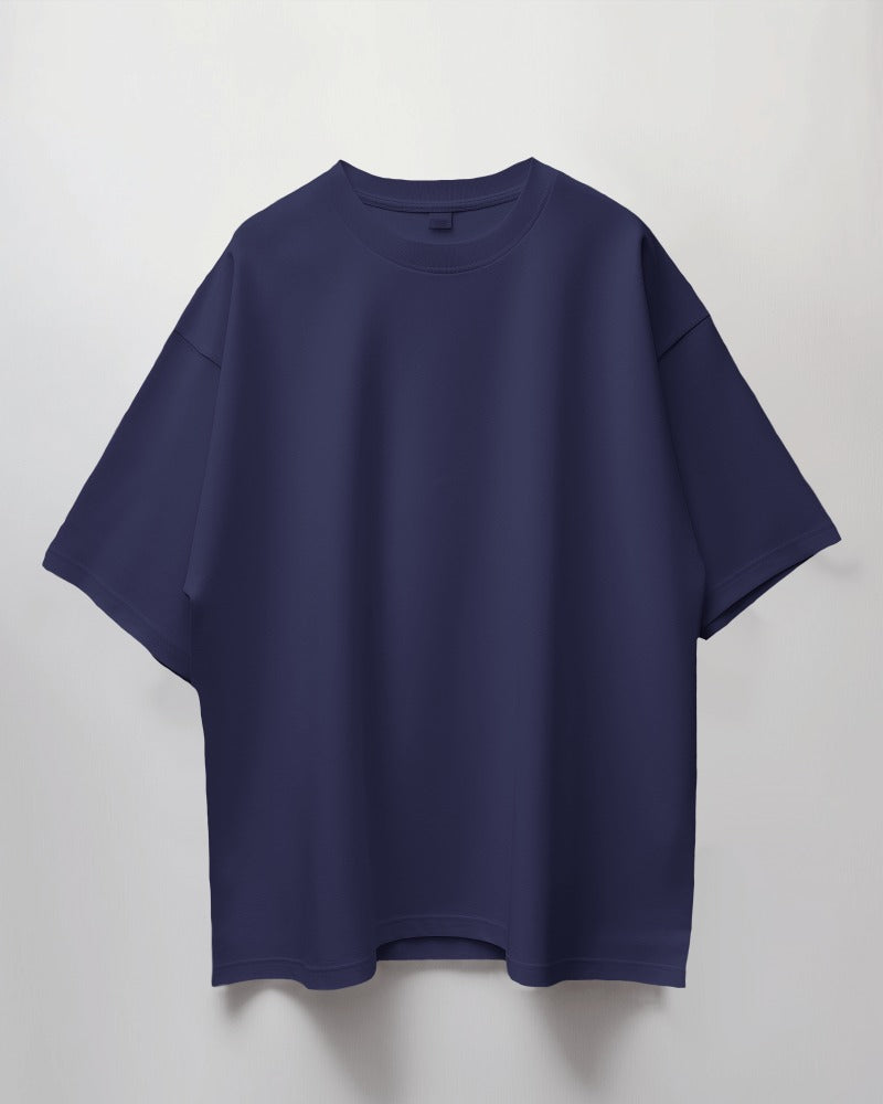 Evo Vogue Premium Oversized T-Shirt | Navy Blue | 100% Cotton Unisex Streetwear