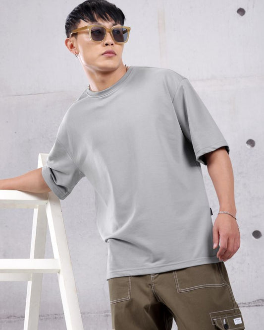 Evo Vogue Premium Oversized T-Shirt | Grey Melange | Effortless Urban Style