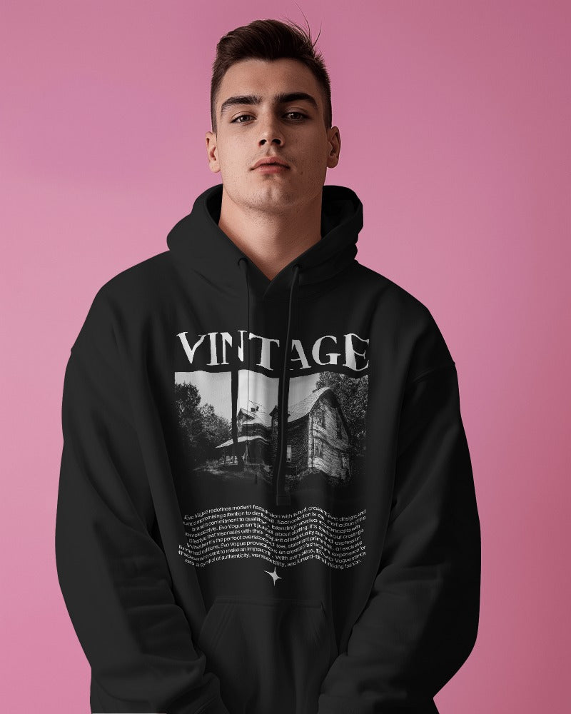 Evo Vogue Vintage Heavyweight Cotton Hoodie | Premium Classic Winter Collection