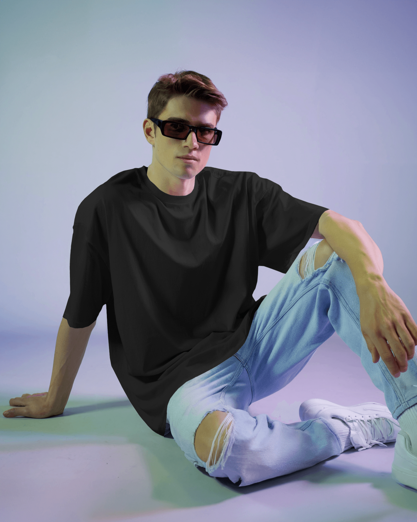 Classic Black Oversized T-Shirt by Evo Vogue