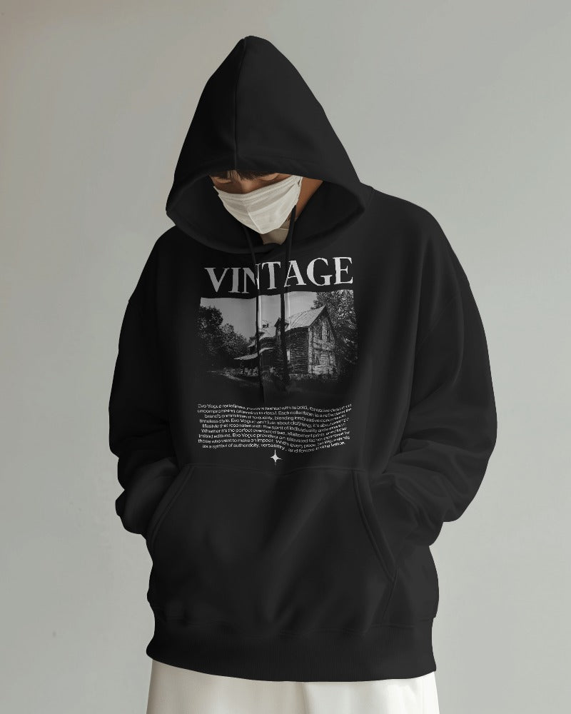 Evo Vogue Vintage Heavyweight Cotton Hoodie | Premium Classic Winter Collection