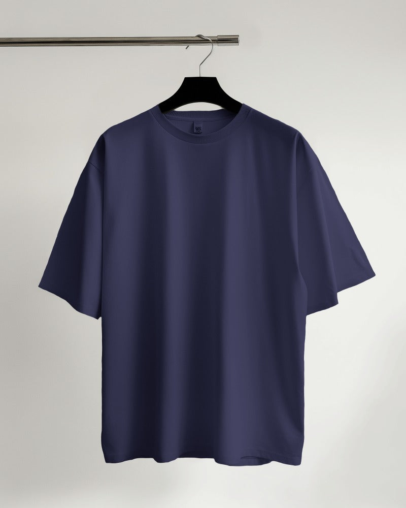 Evo Vogue Premium Oversized T-Shirt | Navy Blue | 100% Cotton Unisex Streetwear