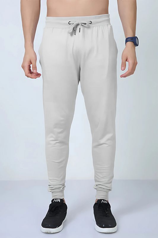 Grey Mélange 260 — Premium Loop-Knit Unisex Joggers”