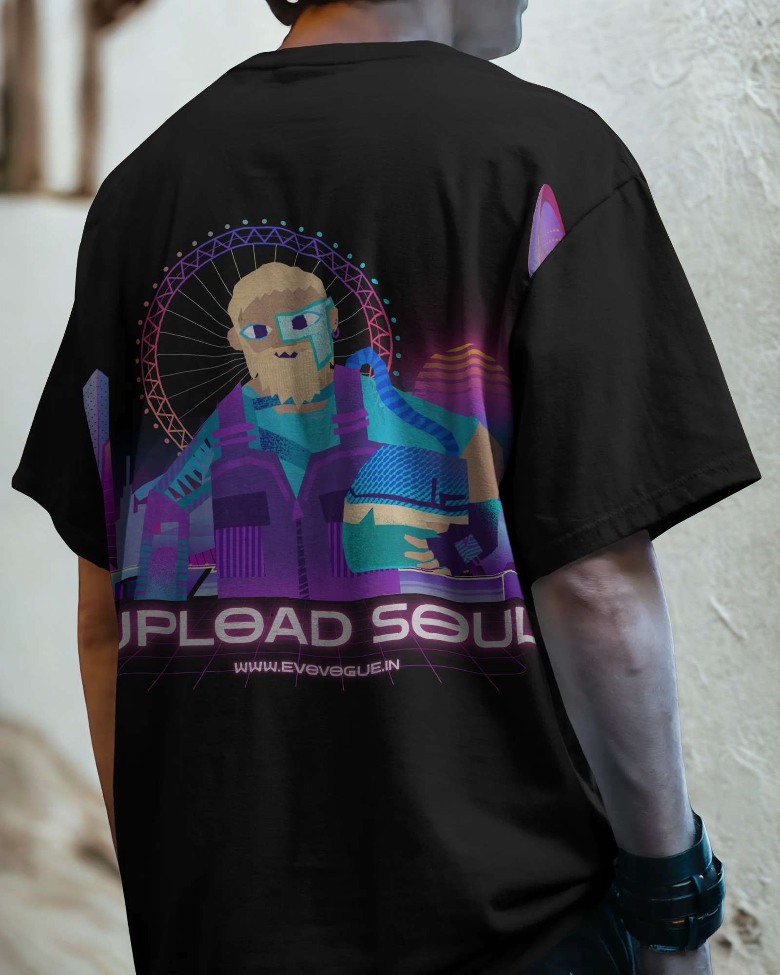 Upload Seoul Oversized Tee – Neo Tokyo Nights Edition – Evo Vogue