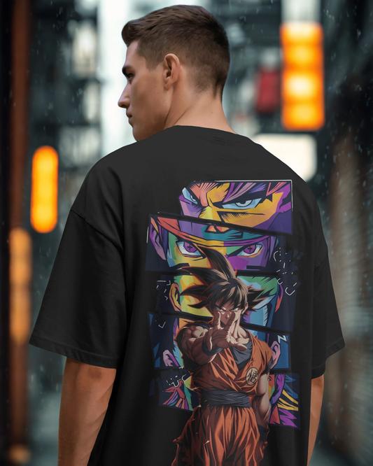 Evo Vogue Saiyan Ascension Oversized T-Shirt | Luxury Anime Streetwear