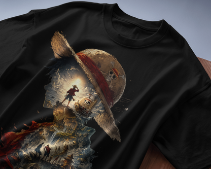 Evo Vogue Pirate King Legacy Oversized T-Shirt – Anime Inspired 240 GSM Premium Cotton Streetwear Tee