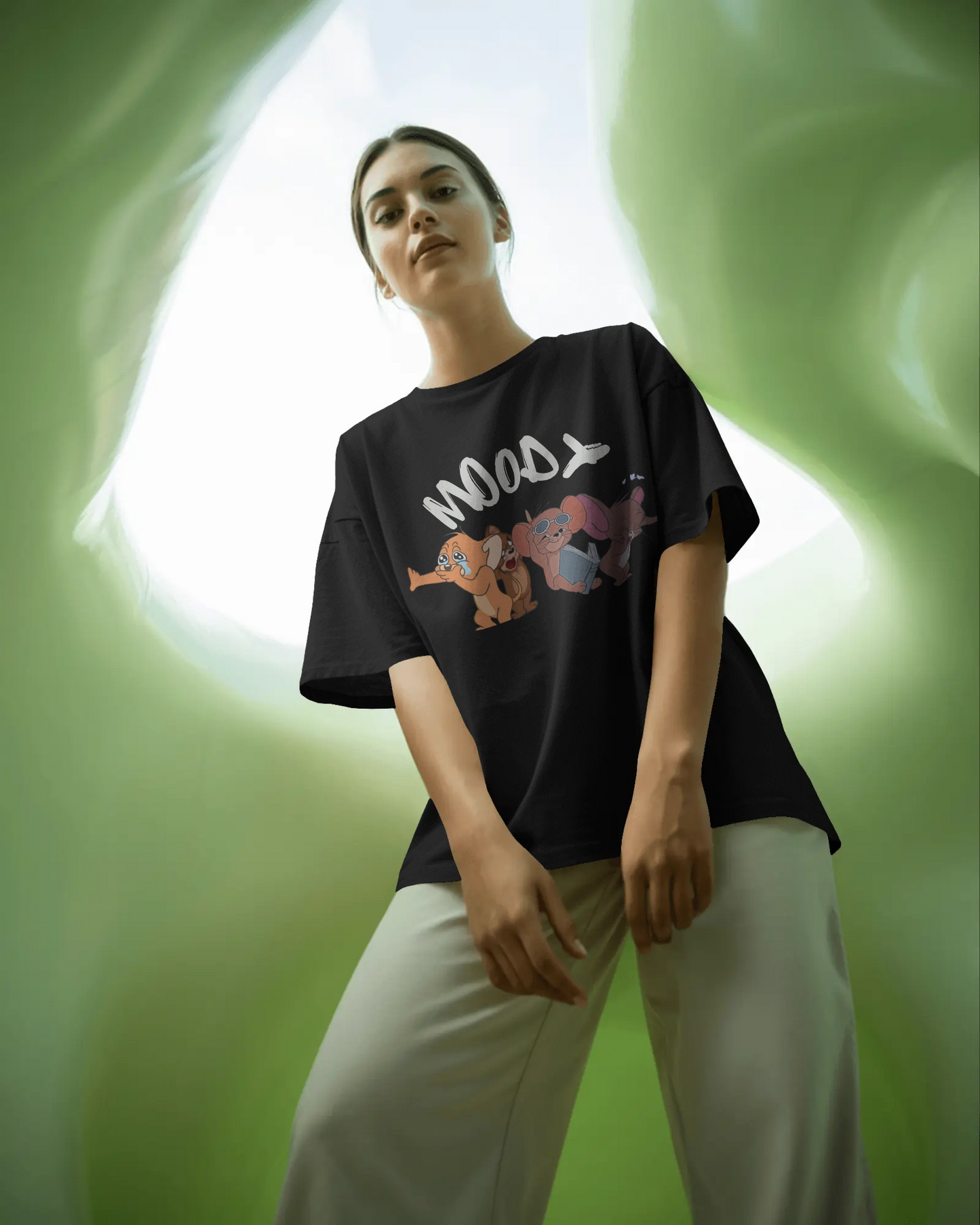 Express Your Mood: "Moody Jerry" Oversized T-Shirt