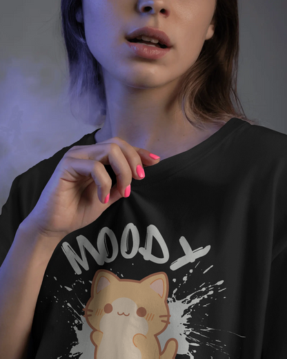 Purrfectly Moody: "Moody Billi" Oversized T-Shirt