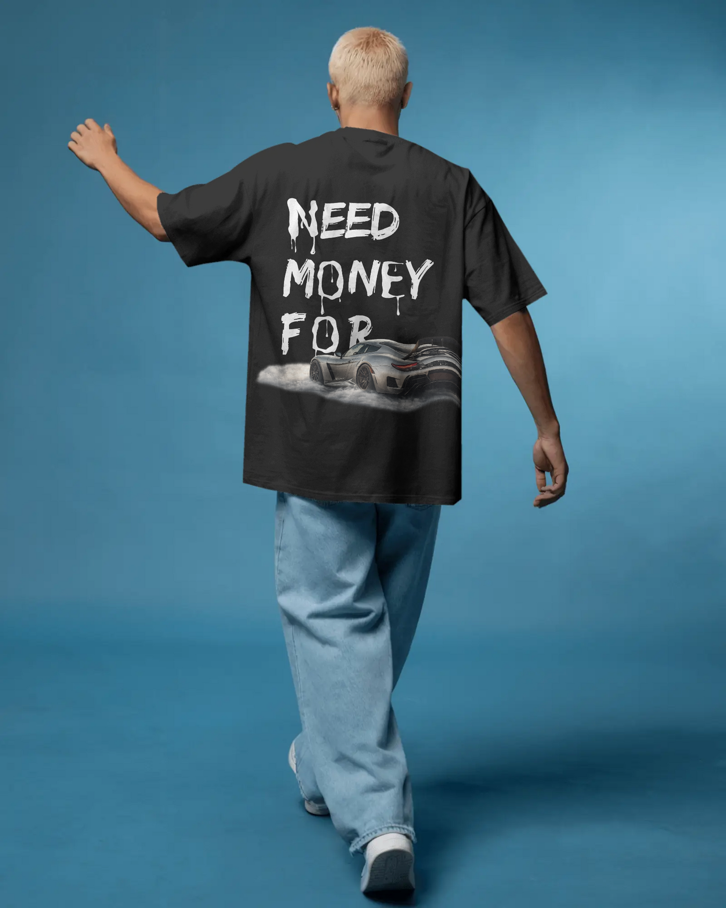 “Need Money” Graffiti Oversized Tee – Limited Edition