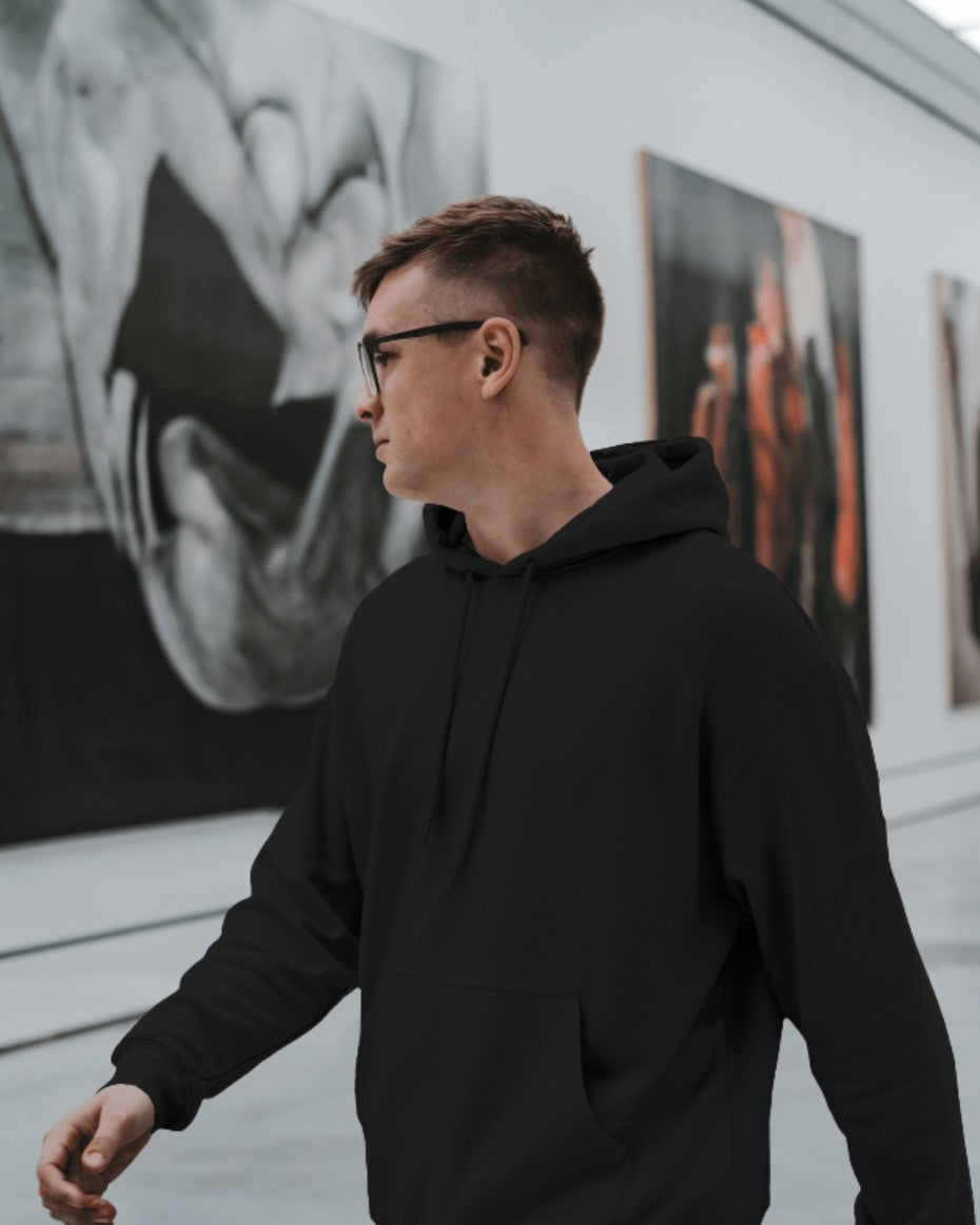 Timeless Plain Black Hoodie – A Wardrobe Essential