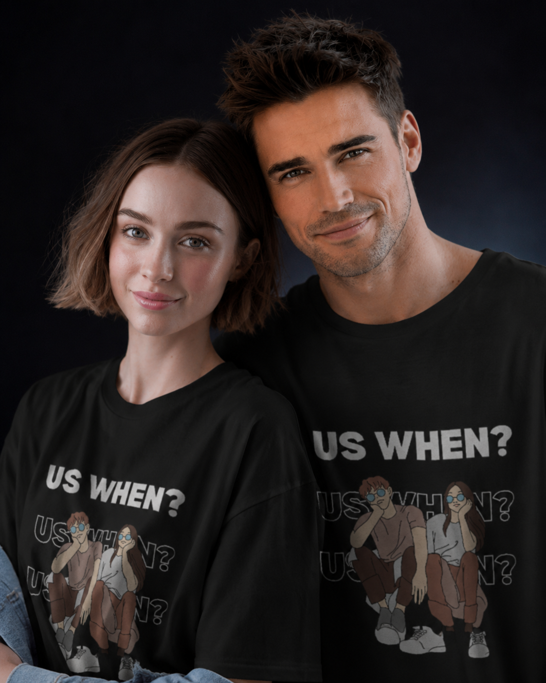 Us When? Oversized Tee: Celebrate Love & Togetherness