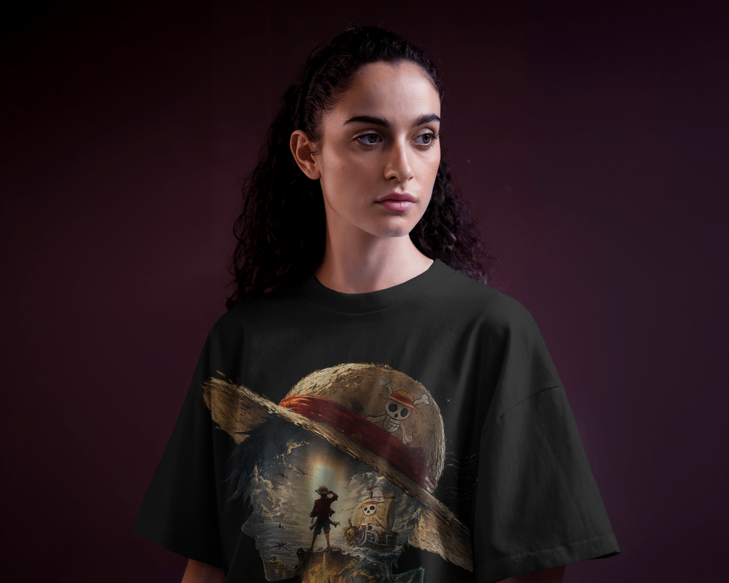 Evo Vogue Pirate Queen Legacy Oversized T-Shirt – Anime Inspired 240 GSM Premium Cotton Streetwear Tee