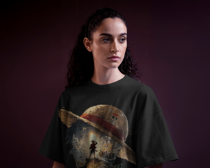Evo Vogue Pirate Queen Legacy Oversized T-Shirt – Anime Inspired 240 GSM Premium Cotton Streetwear Tee