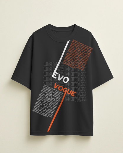 Evo Vogue “Elite Edition” Double-Sided Printed Textured Oversized Tee