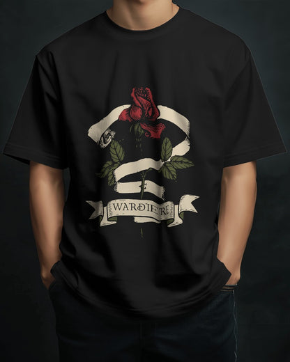 Evo Vogue "Crimson Rose Rhapsody" 280 GSM Oversized Tee