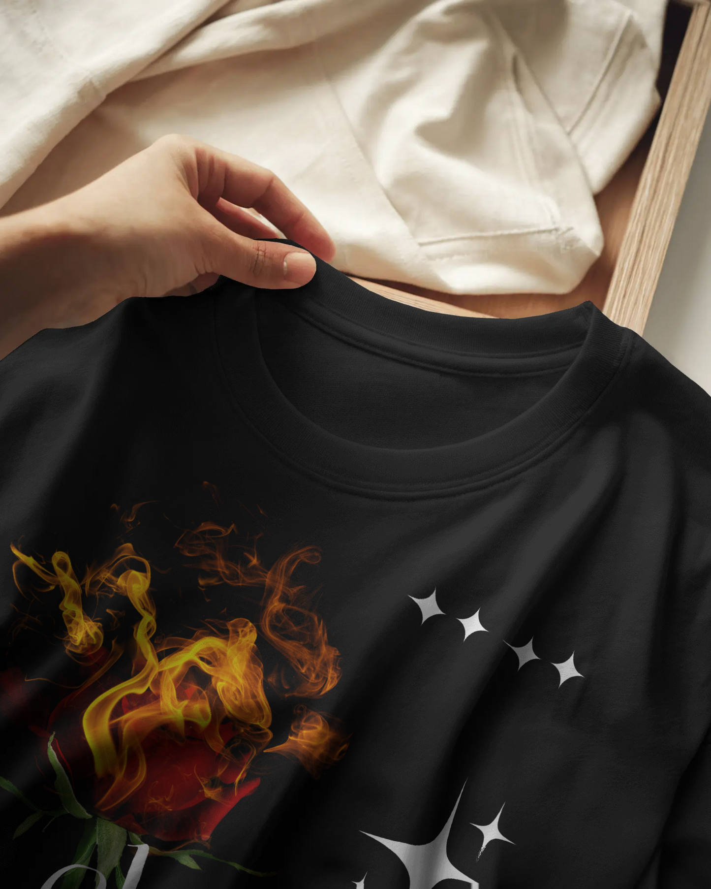 Evo Vogue “Urban Rose” Double-Sided Printed Oversized Tee – 100% Pure Imported Premium Cotton