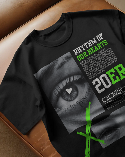 Rhythm of Our Hearts Oversized Graphic T-Shirt – Evo Vogue Emotional Series