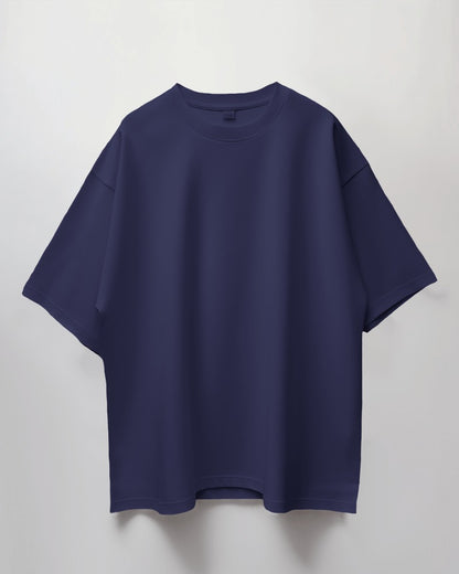 Evo Vogue Premium Oversized T-Shirt | Navy Blue | 100% Cotton Unisex Streetwear