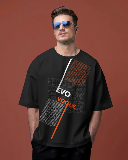 Evo Vogue “Elite Edition” Double-Sided Printed Textured Oversized Tee