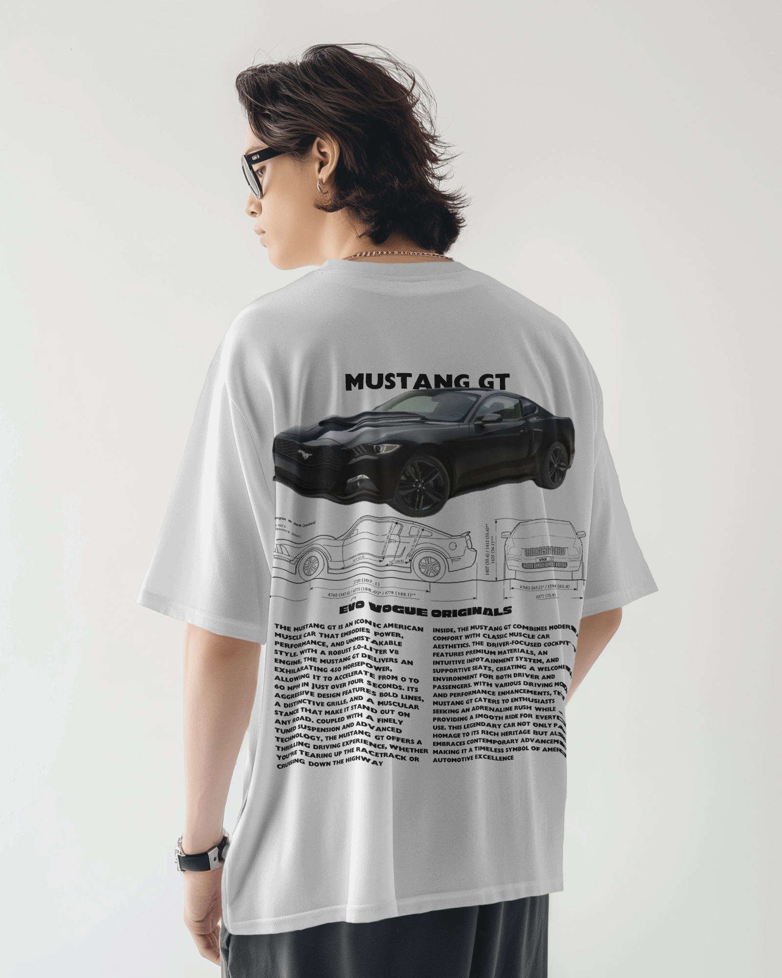Mustang Majesty Oversized Graphic Tee – Evo Vogue