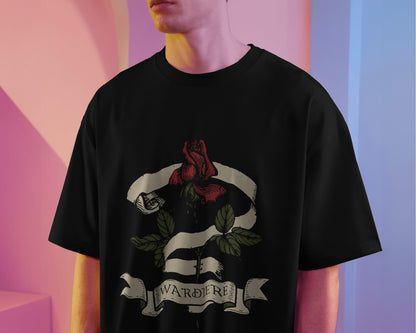 Evo Vogue "Crimson Rose Rhapsody" 280 GSM Oversized Tee