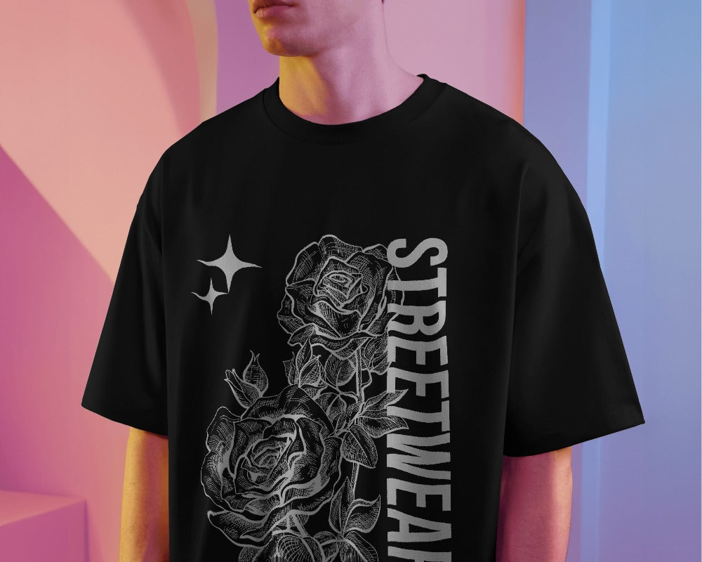 Evo Vogue "Urban Rose" 280 GSM Streetwear Oversized Tee