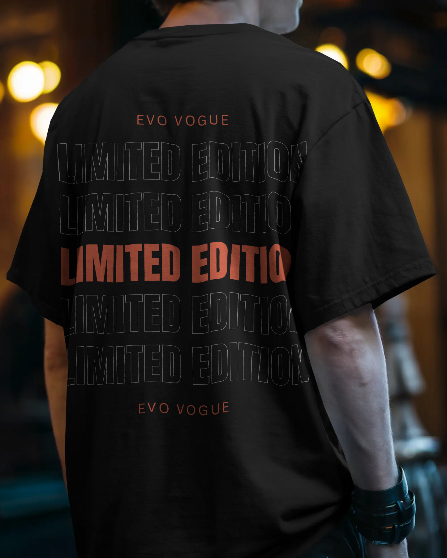 Evo Vogue “Elite Edition” Double-Sided Printed Textured Oversized Tee